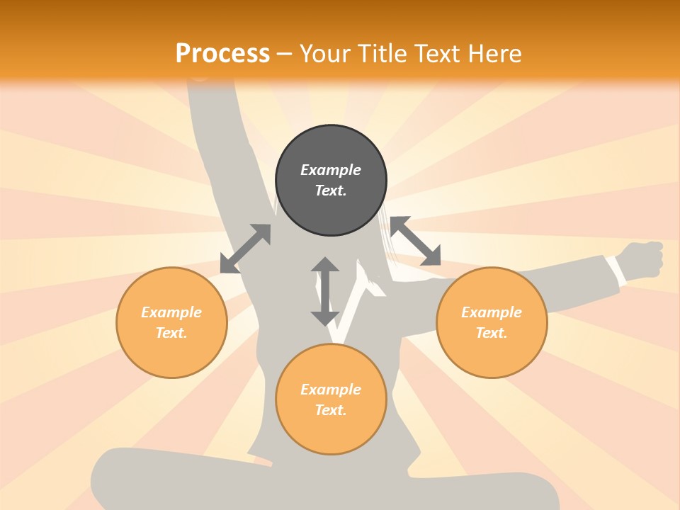 Businesswoman Rays Fist PowerPoint Template