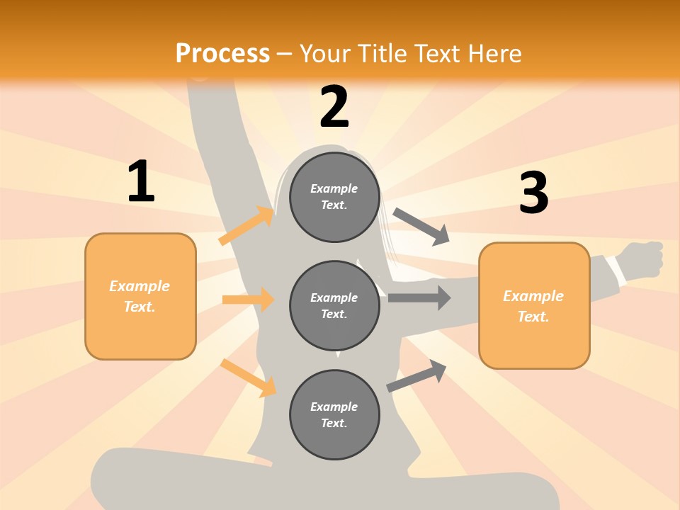 Businesswoman Rays Fist PowerPoint Template