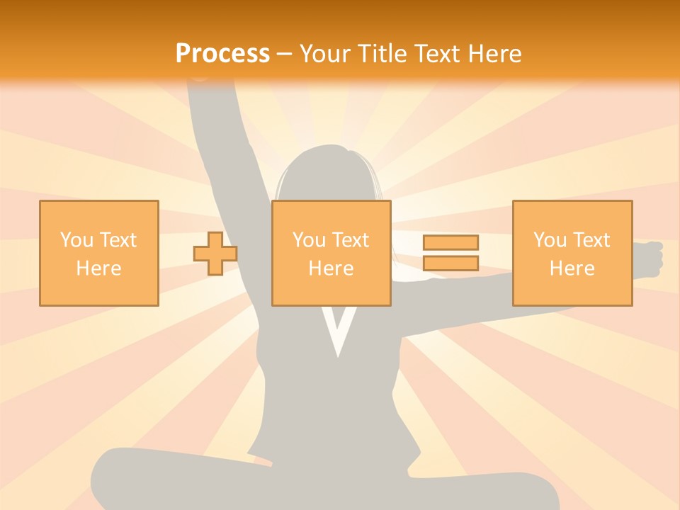 Businesswoman Rays Fist PowerPoint Template