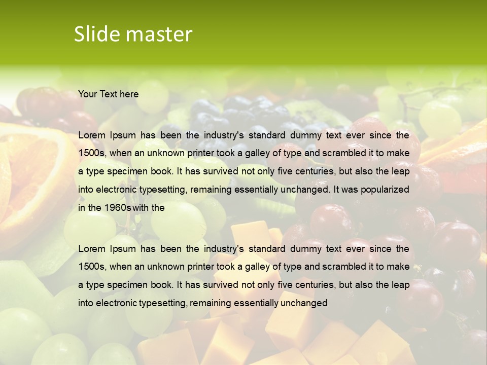 Banquet Slices Nutrition PowerPoint Template