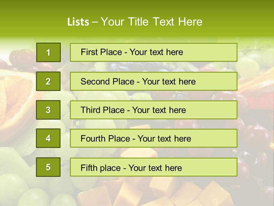 Banquet Slices Nutrition PowerPoint Template