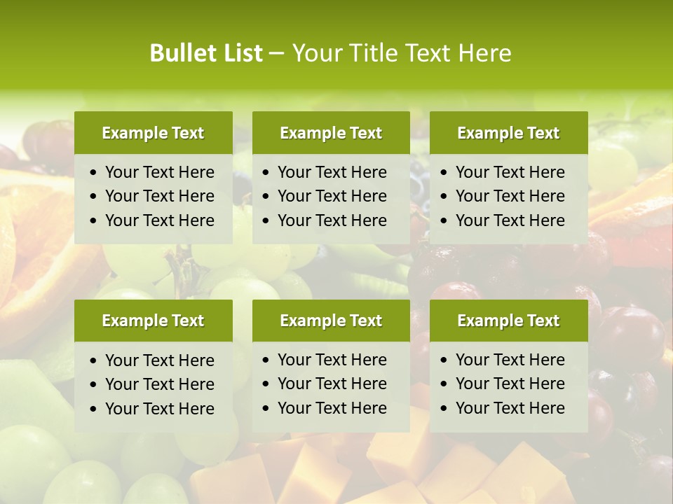 Banquet Slices Nutrition PowerPoint Template