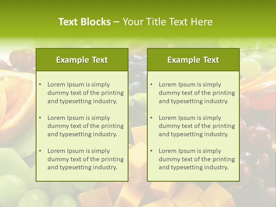 Banquet Slices Nutrition PowerPoint Template