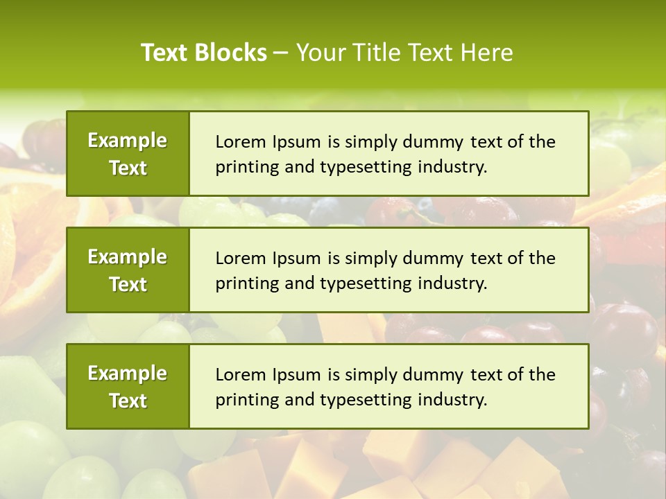 Banquet Slices Nutrition PowerPoint Template