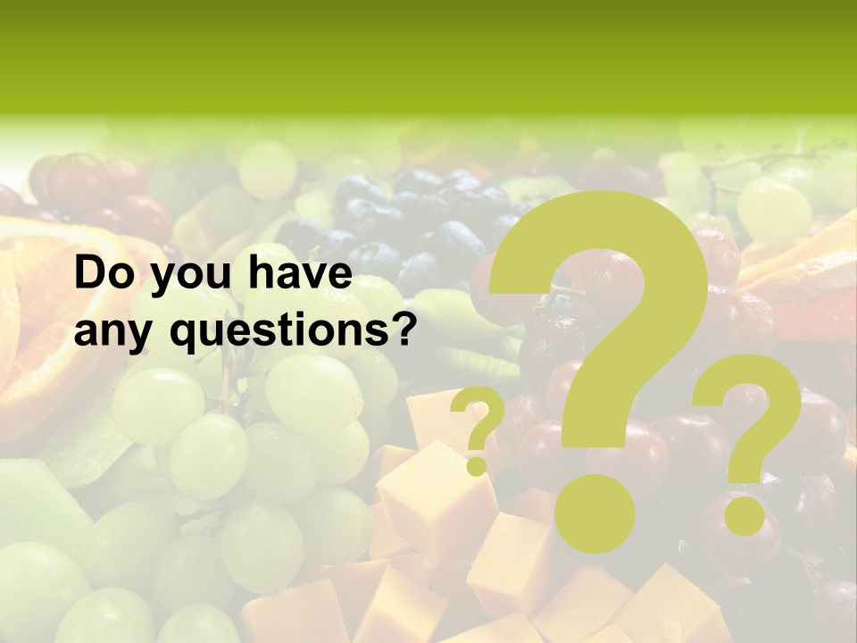 Banquet Slices Nutrition PowerPoint Template