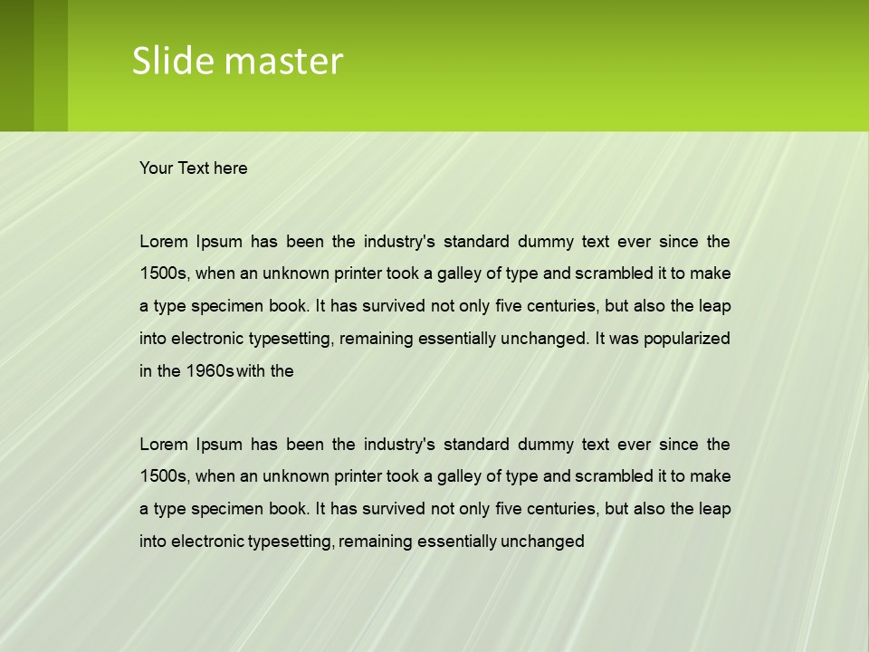 A Green Abstract Background With Lines PowerPoint Template