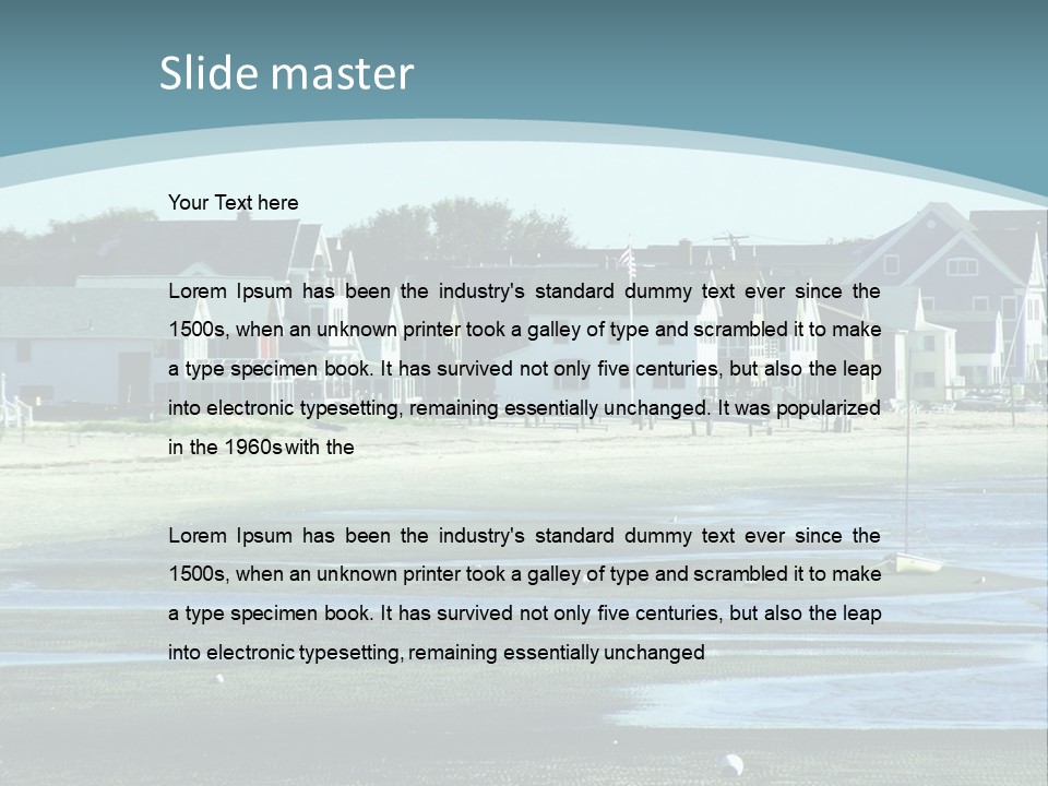 Beach Blue Sky PowerPoint Template