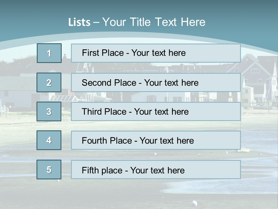 Beach Blue Sky PowerPoint Template