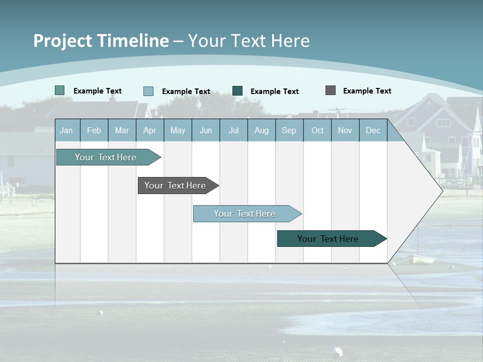 Beach Blue Sky PowerPoint Template