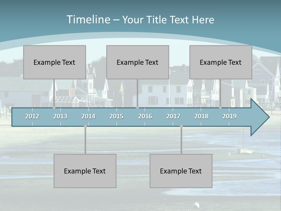 Beach Blue Sky PowerPoint Template