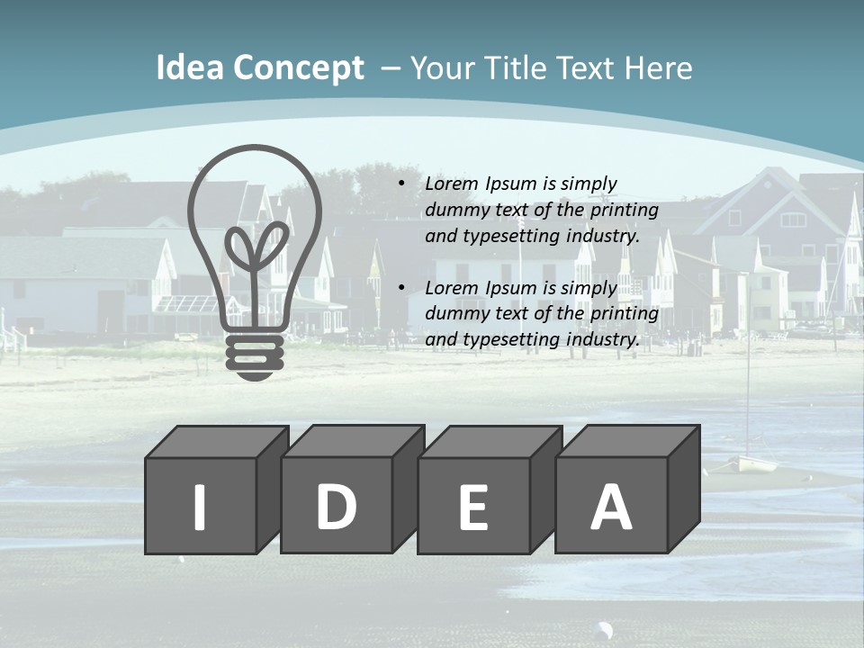 Beach Blue Sky PowerPoint Template