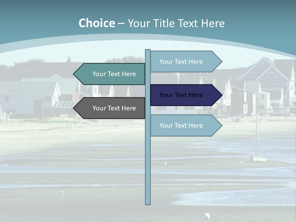 Beach Blue Sky PowerPoint Template