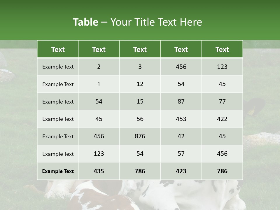 Dairy Agriculture Cute PowerPoint Template