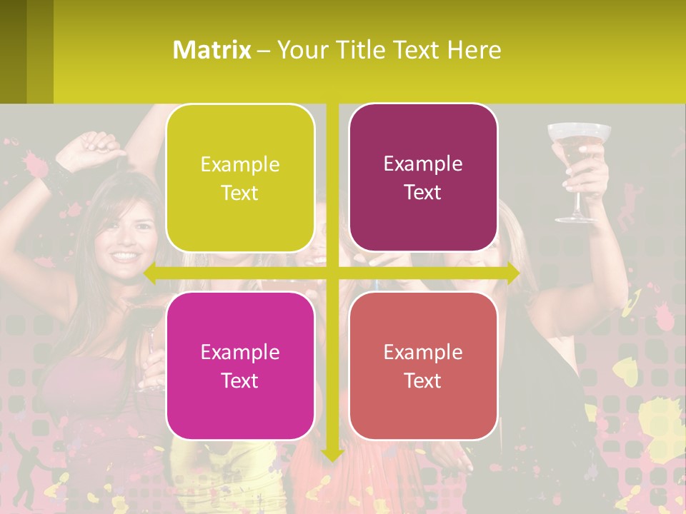 Celebrting Cocktail Friendship PowerPoint Template