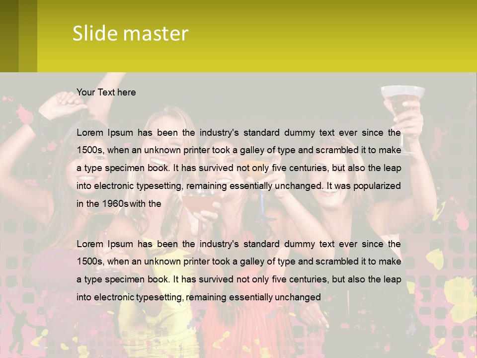 Celebrting Cocktail Friendship PowerPoint Template