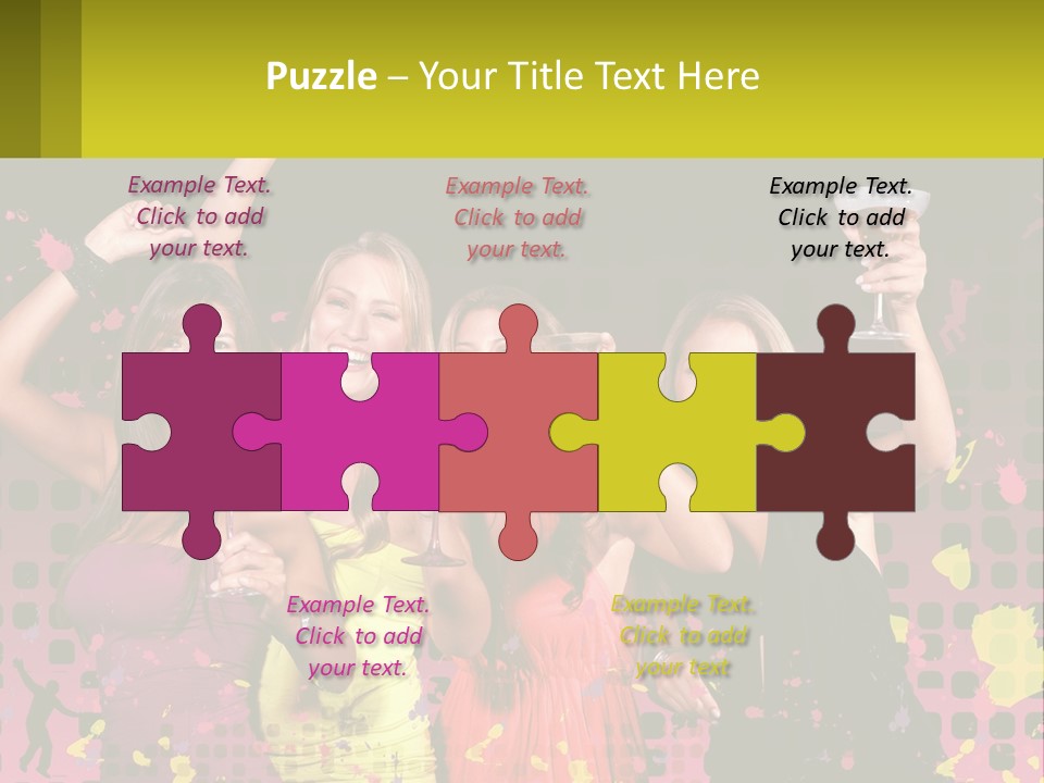 Celebrting Cocktail Friendship PowerPoint Template