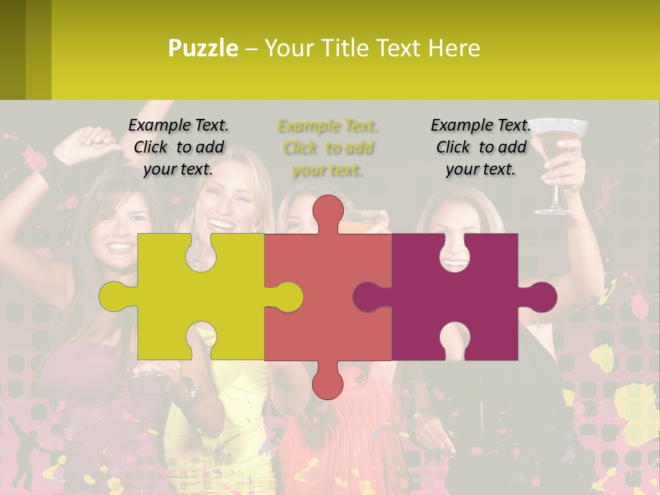 Celebrting Cocktail Friendship PowerPoint Template