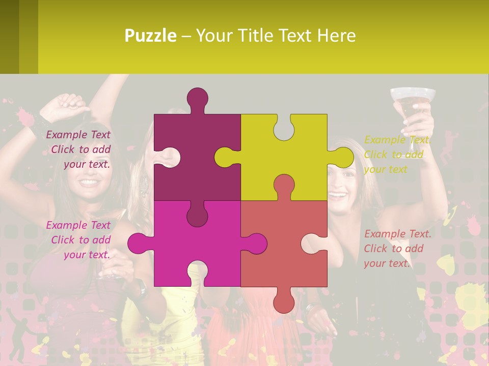 Celebrting Cocktail Friendship PowerPoint Template