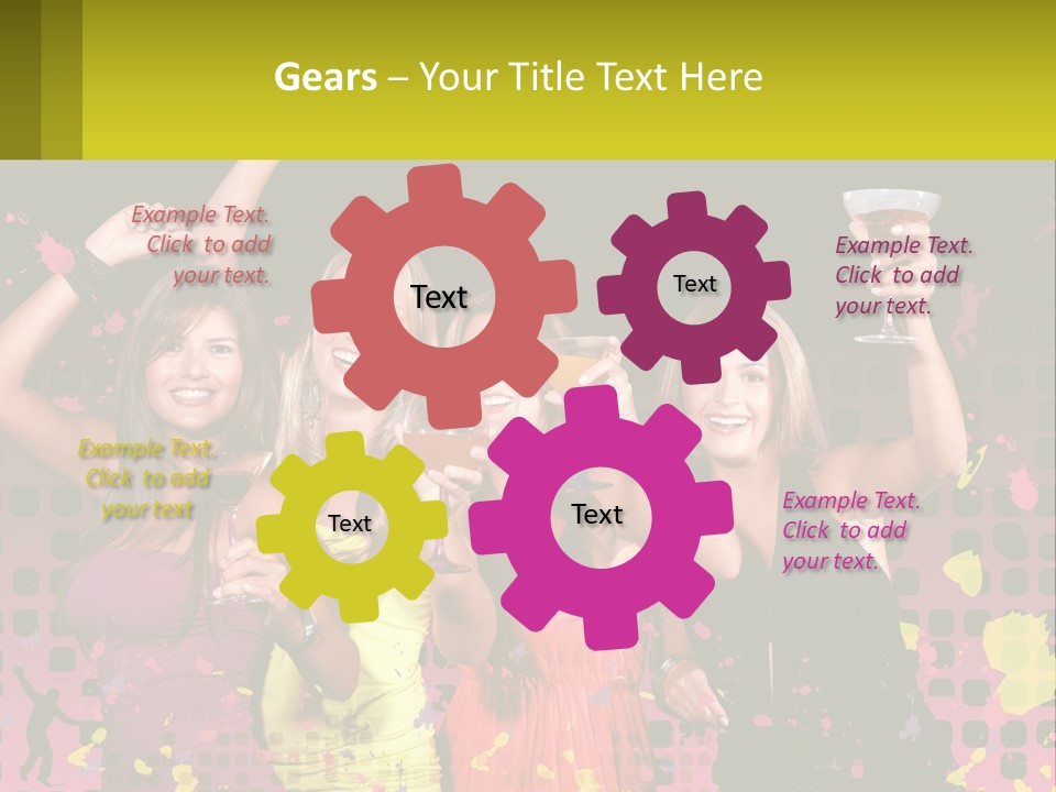 Celebrting Cocktail Friendship PowerPoint Template