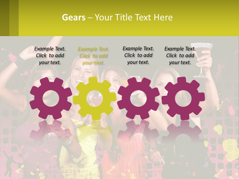 Celebrting Cocktail Friendship PowerPoint Template