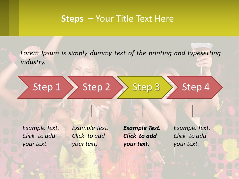 Celebrting Cocktail Friendship PowerPoint Template