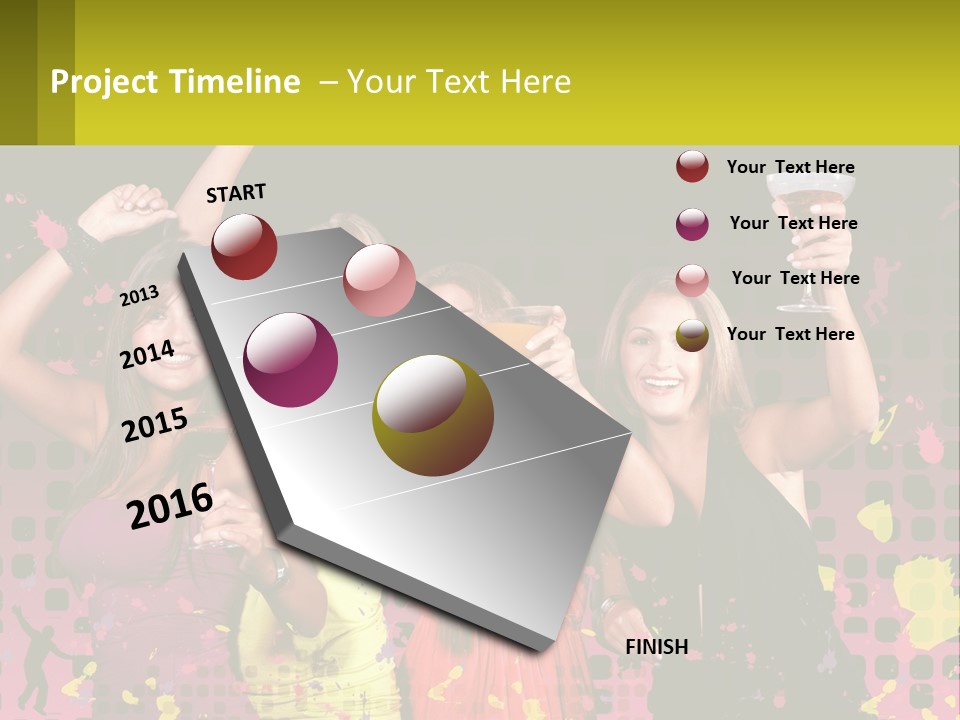 Celebrting Cocktail Friendship PowerPoint Template