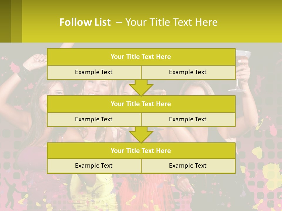 Celebrting Cocktail Friendship PowerPoint Template