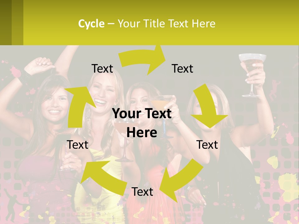 Celebrting Cocktail Friendship PowerPoint Template