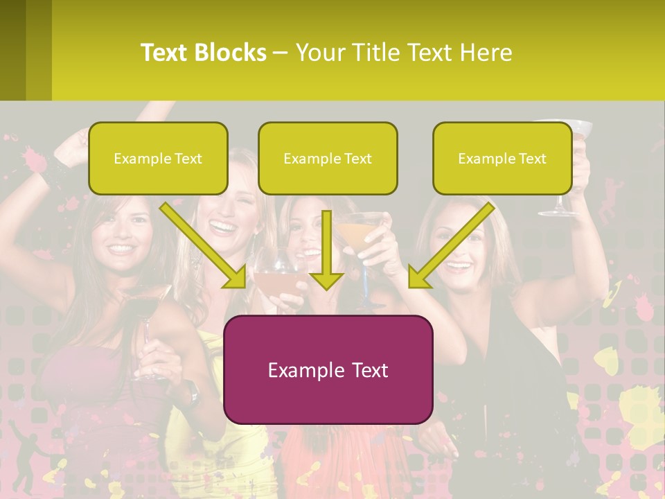 Celebrting Cocktail Friendship PowerPoint Template