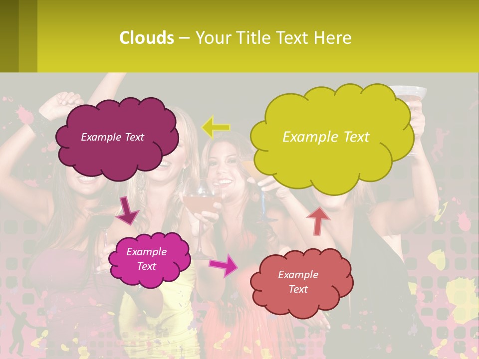 Celebrting Cocktail Friendship PowerPoint Template