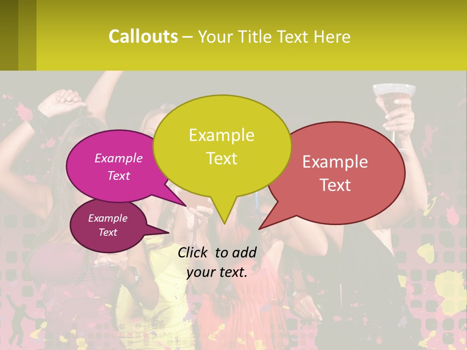 Celebrting Cocktail Friendship PowerPoint Template