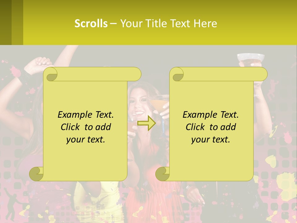 Celebrting Cocktail Friendship PowerPoint Template
