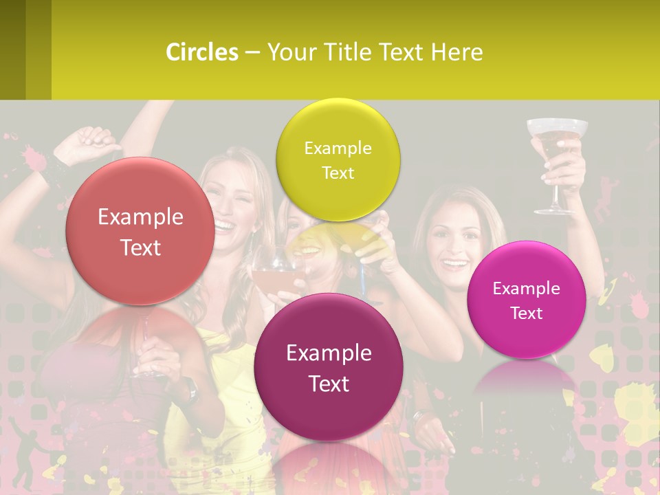 Celebrting Cocktail Friendship PowerPoint Template