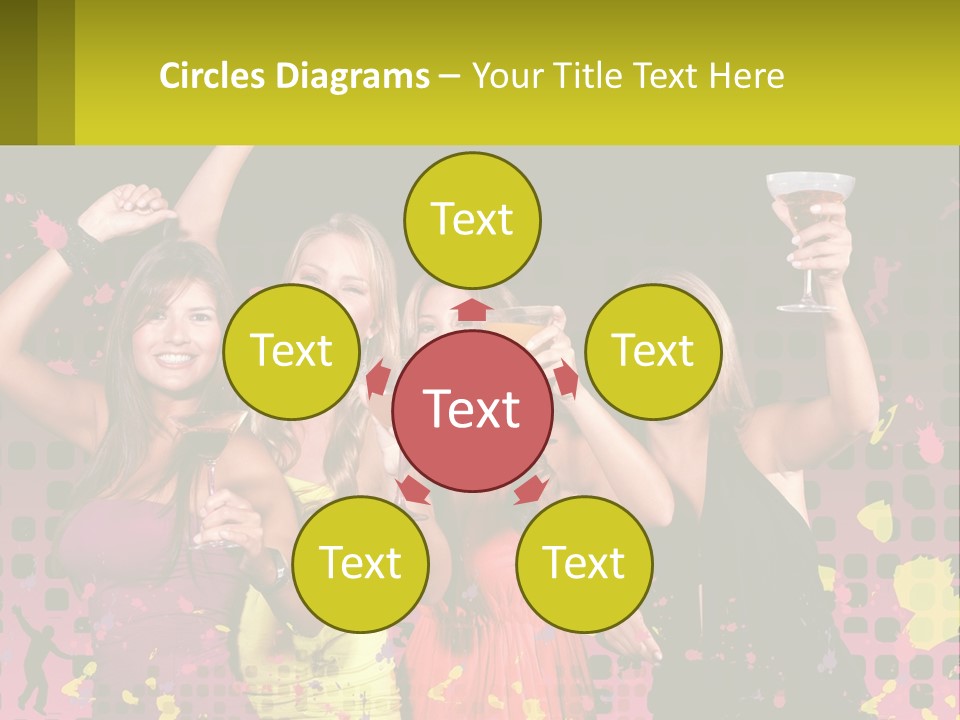 Celebrting Cocktail Friendship PowerPoint Template