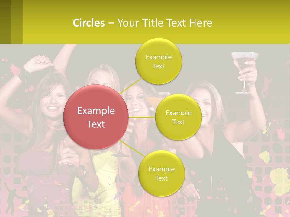 Celebrting Cocktail Friendship PowerPoint Template