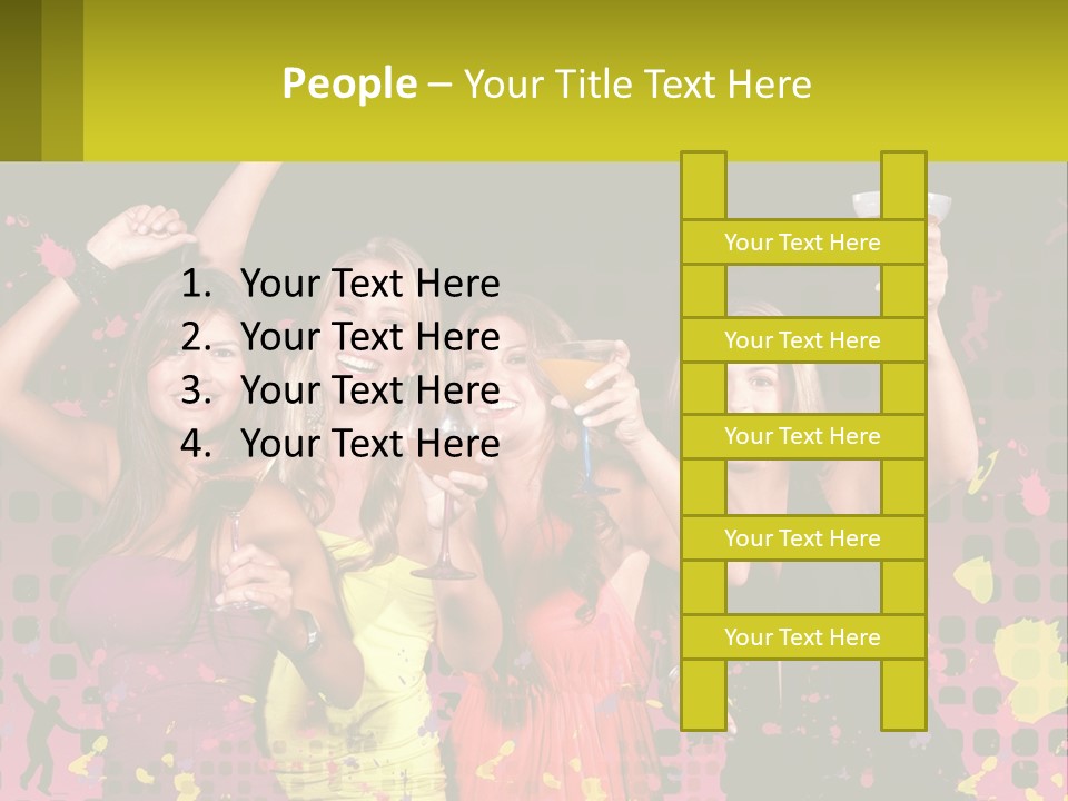 Celebrting Cocktail Friendship PowerPoint Template