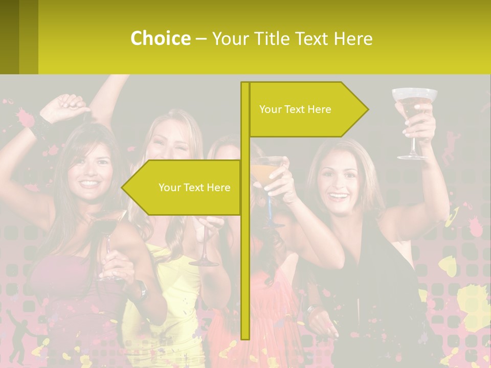 Celebrting Cocktail Friendship PowerPoint Template