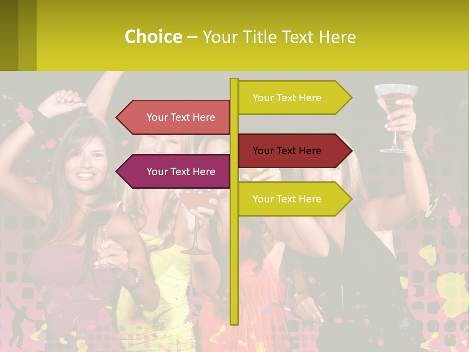 Celebrting Cocktail Friendship PowerPoint Template