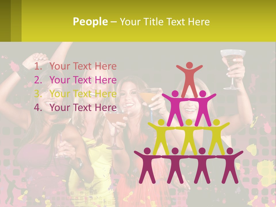 Celebrting Cocktail Friendship PowerPoint Template