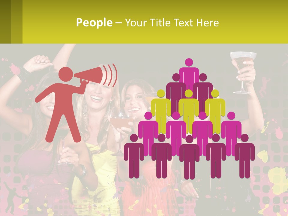 Celebrting Cocktail Friendship PowerPoint Template