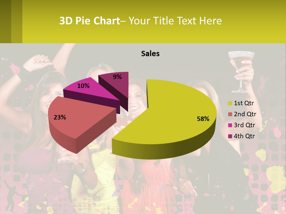 Celebrting Cocktail Friendship PowerPoint Template