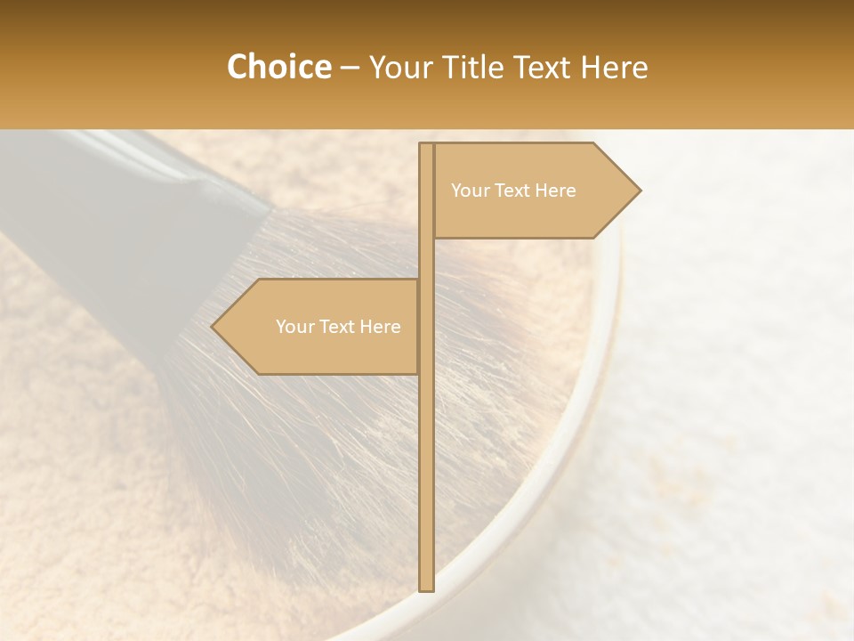 Golden Make Makeup PowerPoint Template