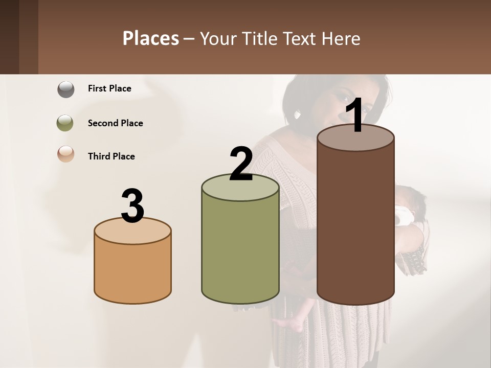 African American Serious Motherhood PowerPoint Template