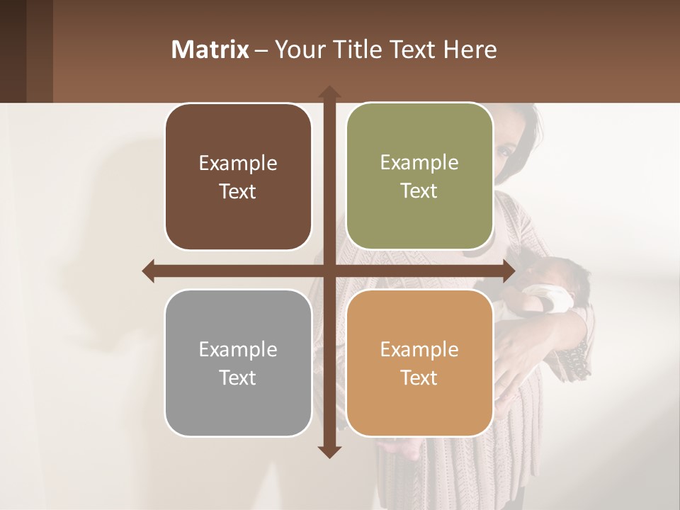 African American Serious Motherhood PowerPoint Template