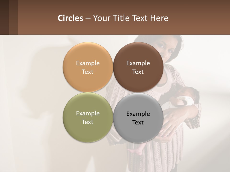 African American Serious Motherhood PowerPoint Template