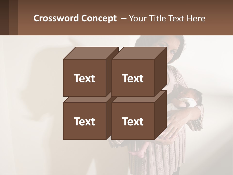 African American Serious Motherhood PowerPoint Template