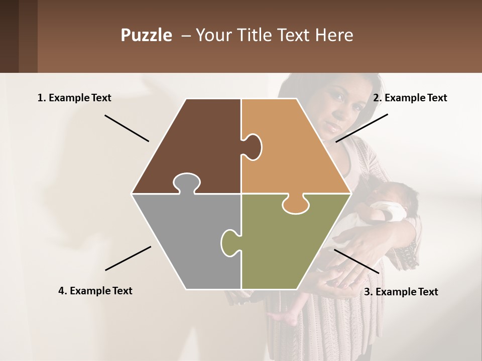 African American Serious Motherhood PowerPoint Template