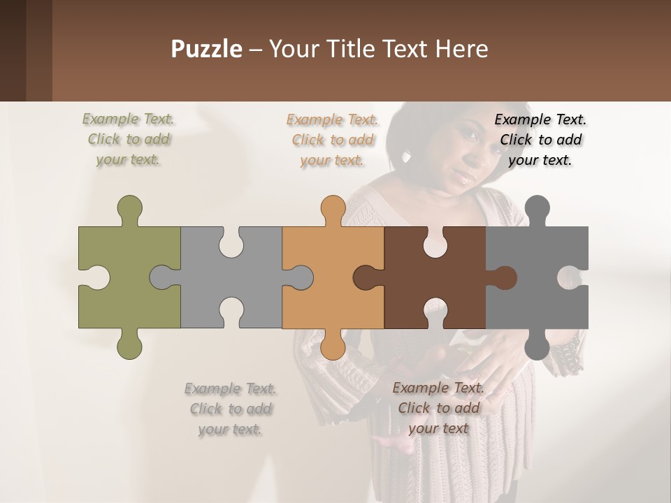 African American Serious Motherhood PowerPoint Template