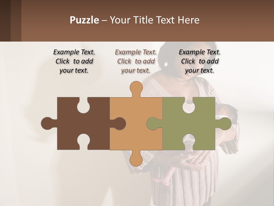 African American Serious Motherhood PowerPoint Template