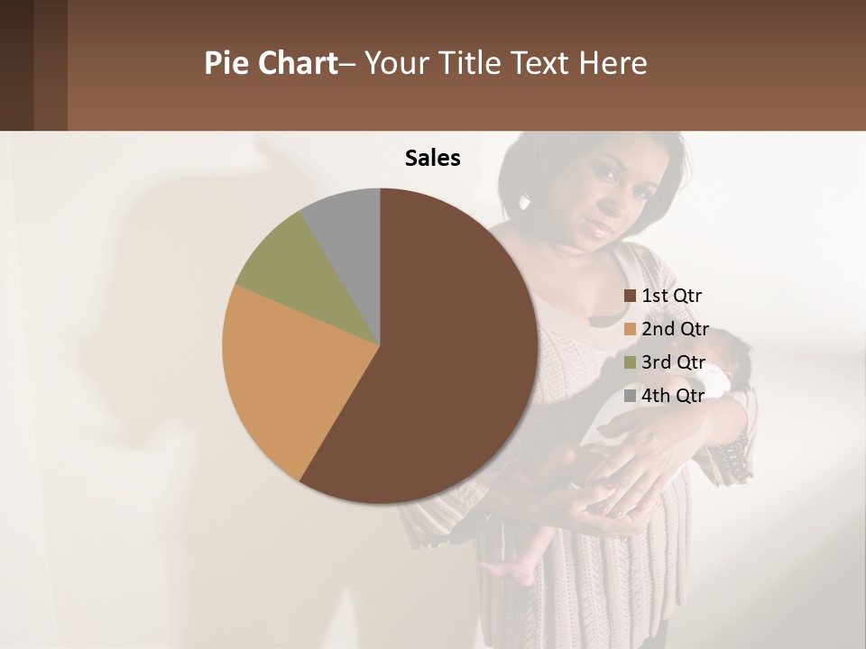 African American Serious Motherhood PowerPoint Template